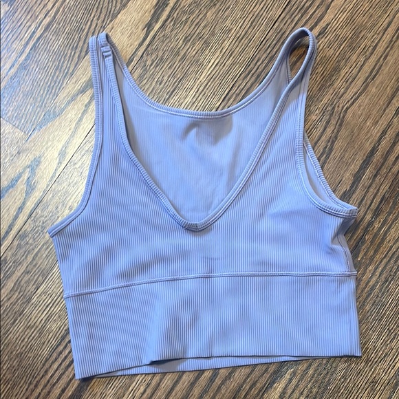 Light Purple Ribbed Tank Top - Picture 3 of 3